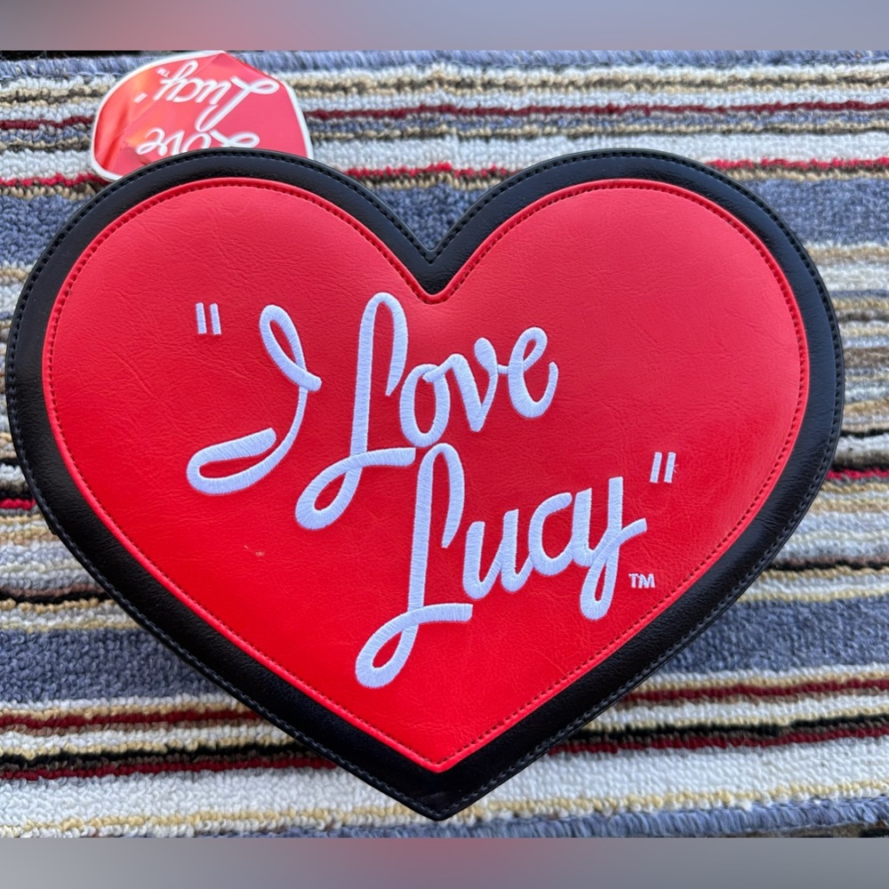 Rare Heart Shaped I Love Lucy Travel Case/Makeup Bag